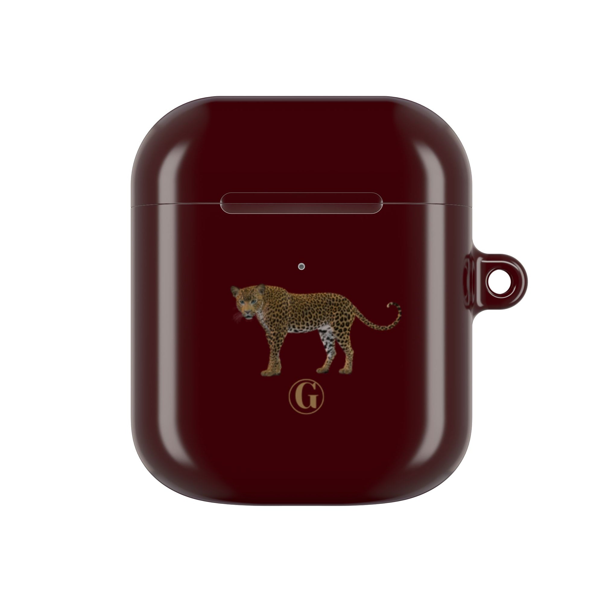 Burgundy Panther AirPod Cases