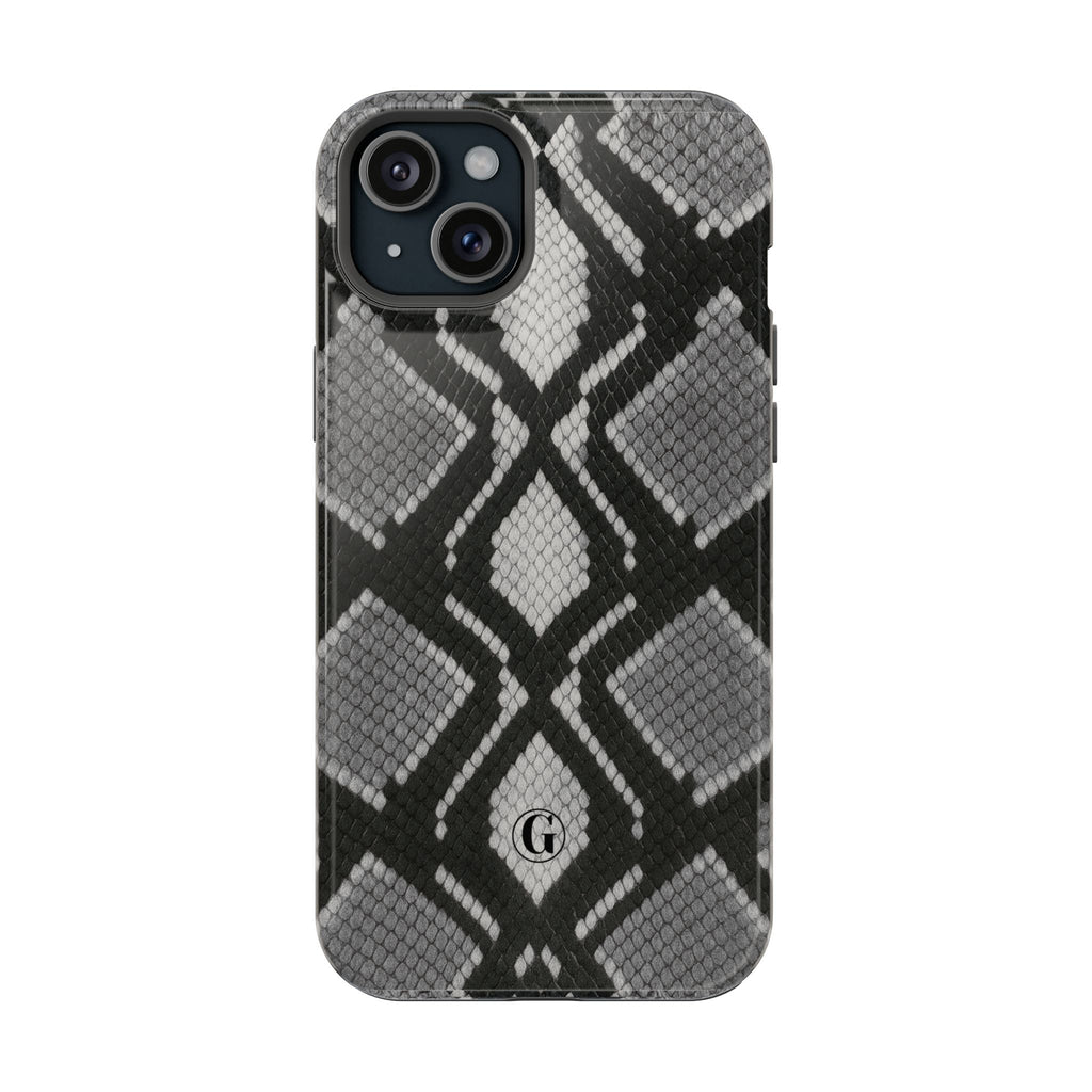 Grey Snakeskin Print Phone Case