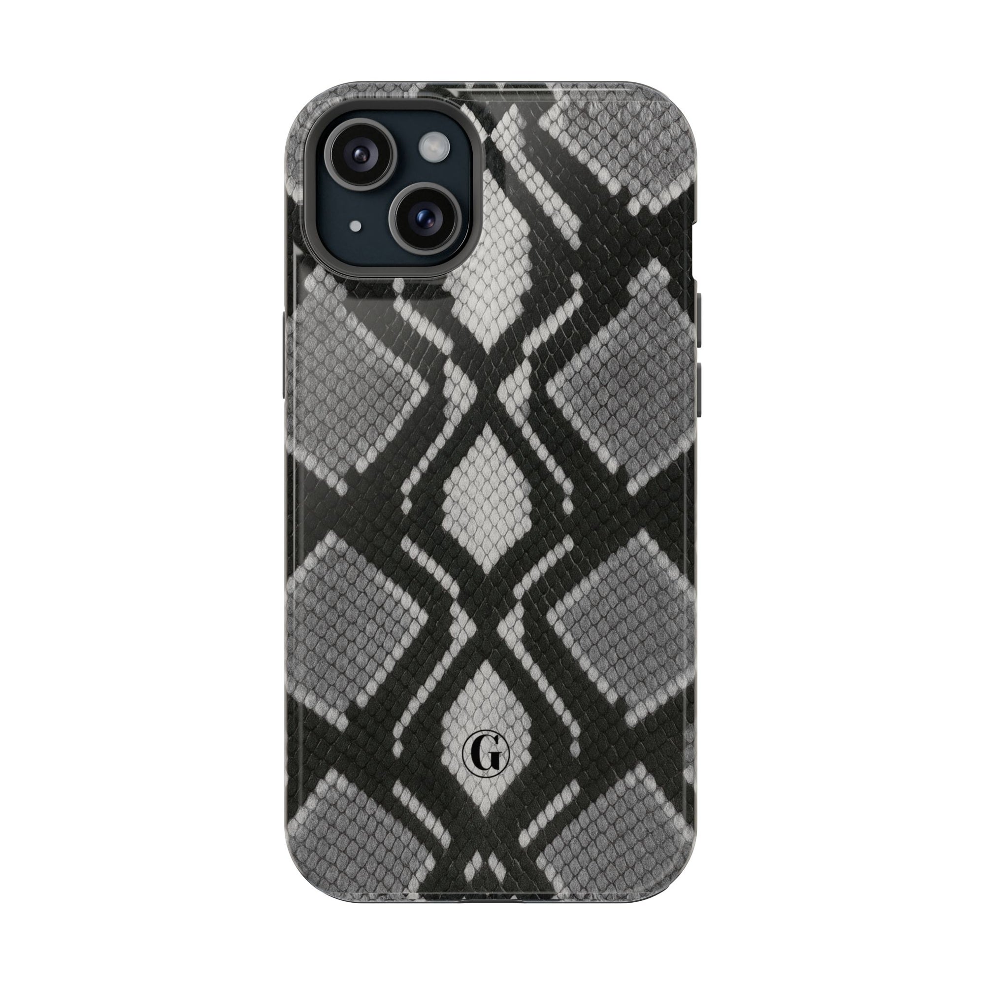 Grey Snakeskin Print Phone Case