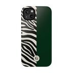 Zebra Print x Emerald Green Phone Case