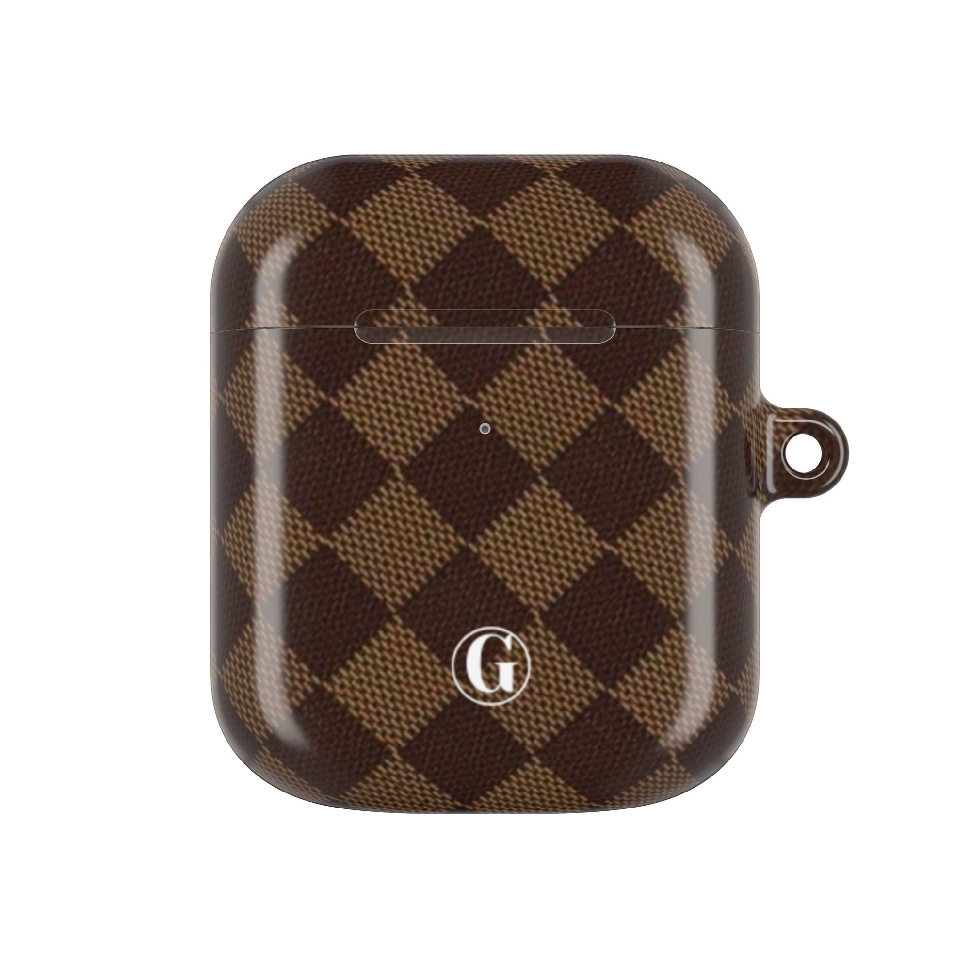 Brown Checkmate AirPod Case