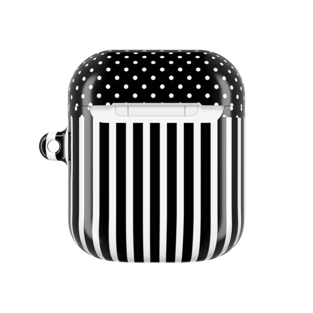 B&W Polka Dots x Stripes AirPod Case