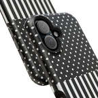 B&W Polka Dots x Stripes Phone Case