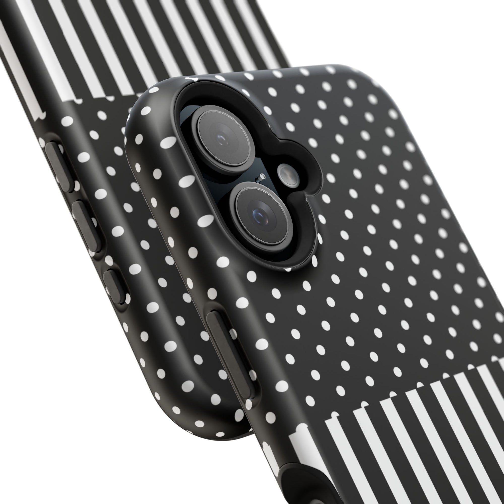 B&W Polka Dots x Stripes Phone Case