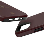 Burgundy 'Peace of Mind' Panther Phone Case