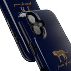 Navy Blue 'Peace of Mind' Panther Phone Case
