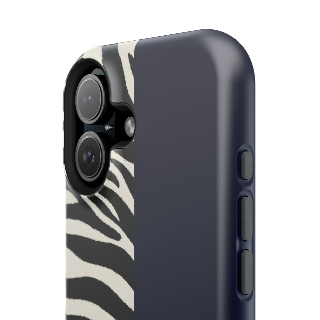 Zebra Print x Navy Blue Phone Case