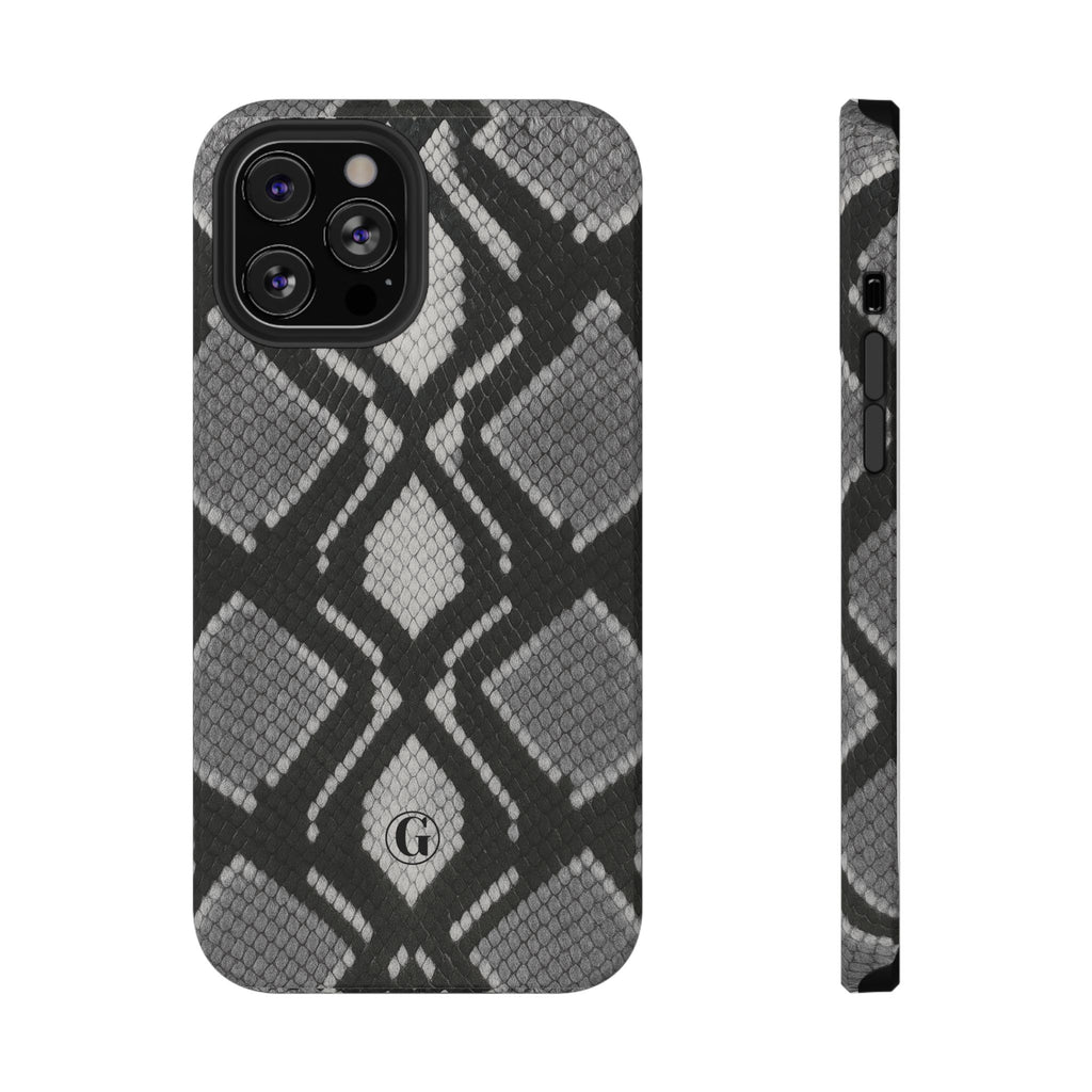 Grey Snakeskin Print Phone Case