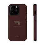 Burgundy 'Peace of Mind' Panther Phone Case