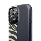 Zebra Print x Navy Blue Phone Case