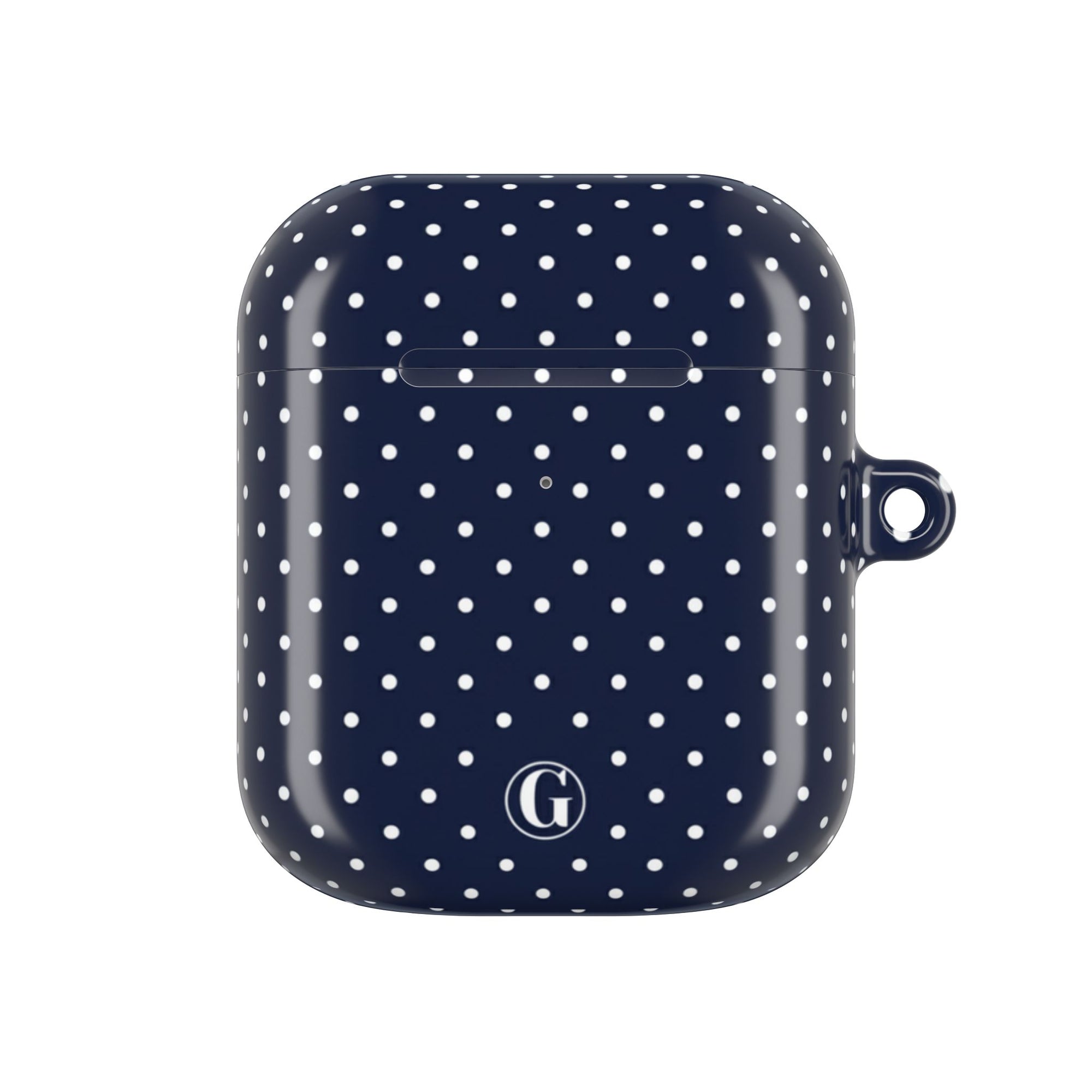 Navy Blue Polka Dot AirPod Case