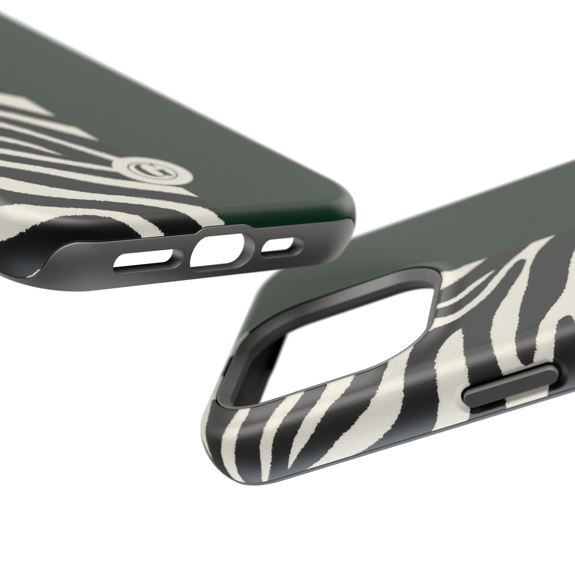 Zebra Print x Emerald Green Phone Case