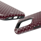 Burgundy Polka Dots Phone Case