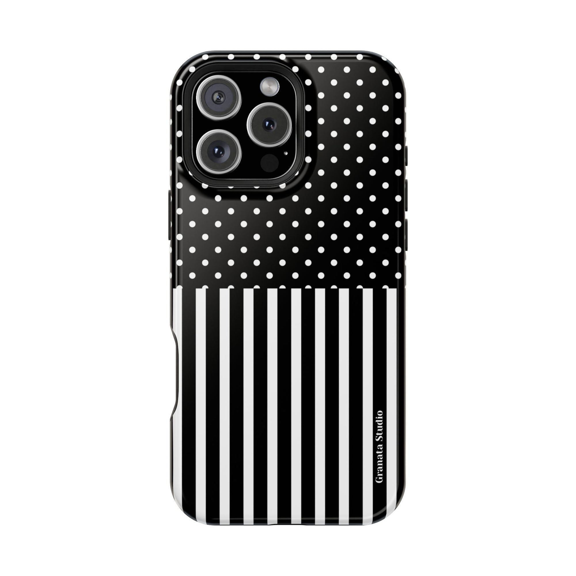 B&W Polka Dots x Stripes Phone Case
