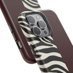 Zebra Print x Burgundy Phone Case