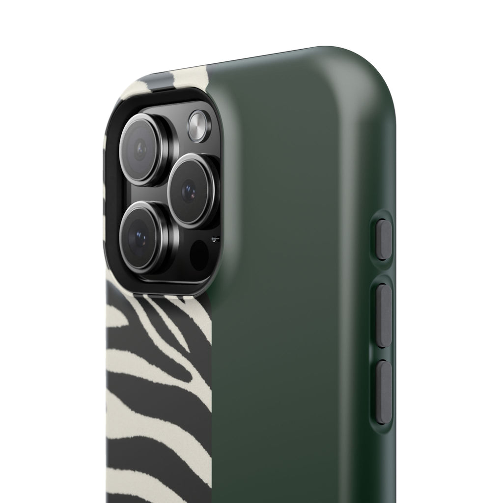 Zebra Print x Emerald Green Phone Case