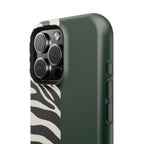 Zebra Print x Emerald Green Phone Case