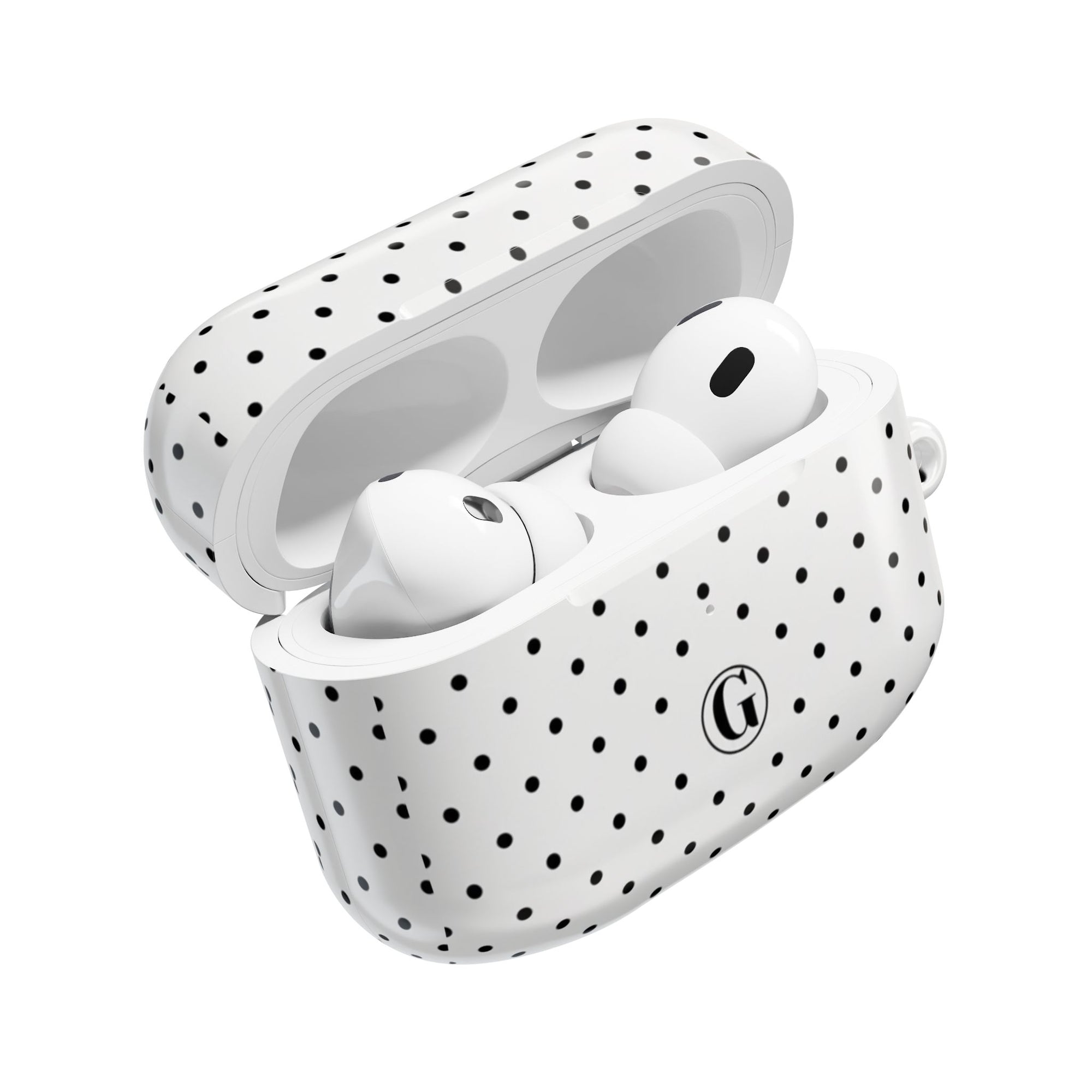 White Polka Dot AirPod Case