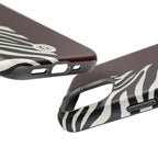 Zebra Print x Burgundy Phone Case