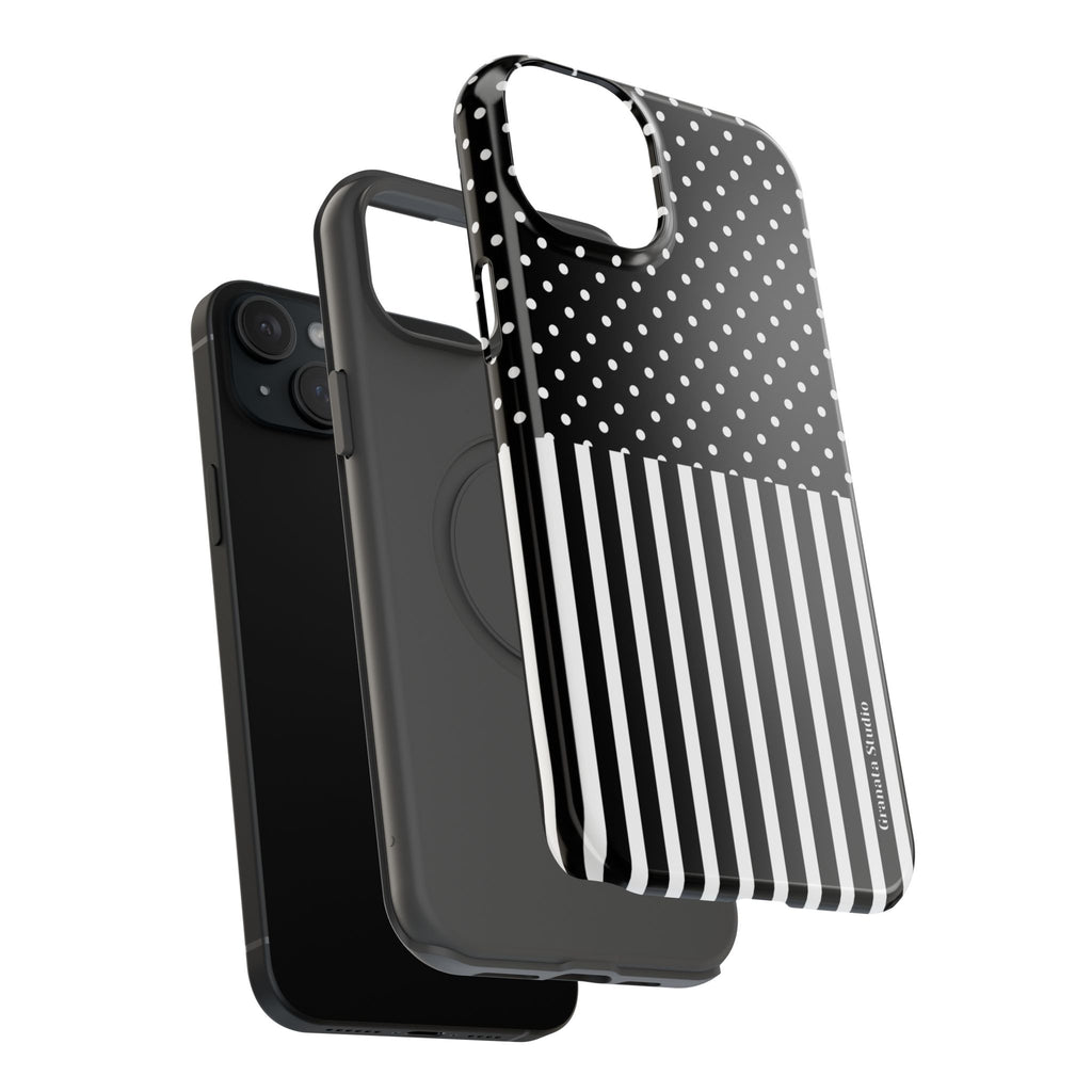 B&W Polka Dots x Stripes Phone Case