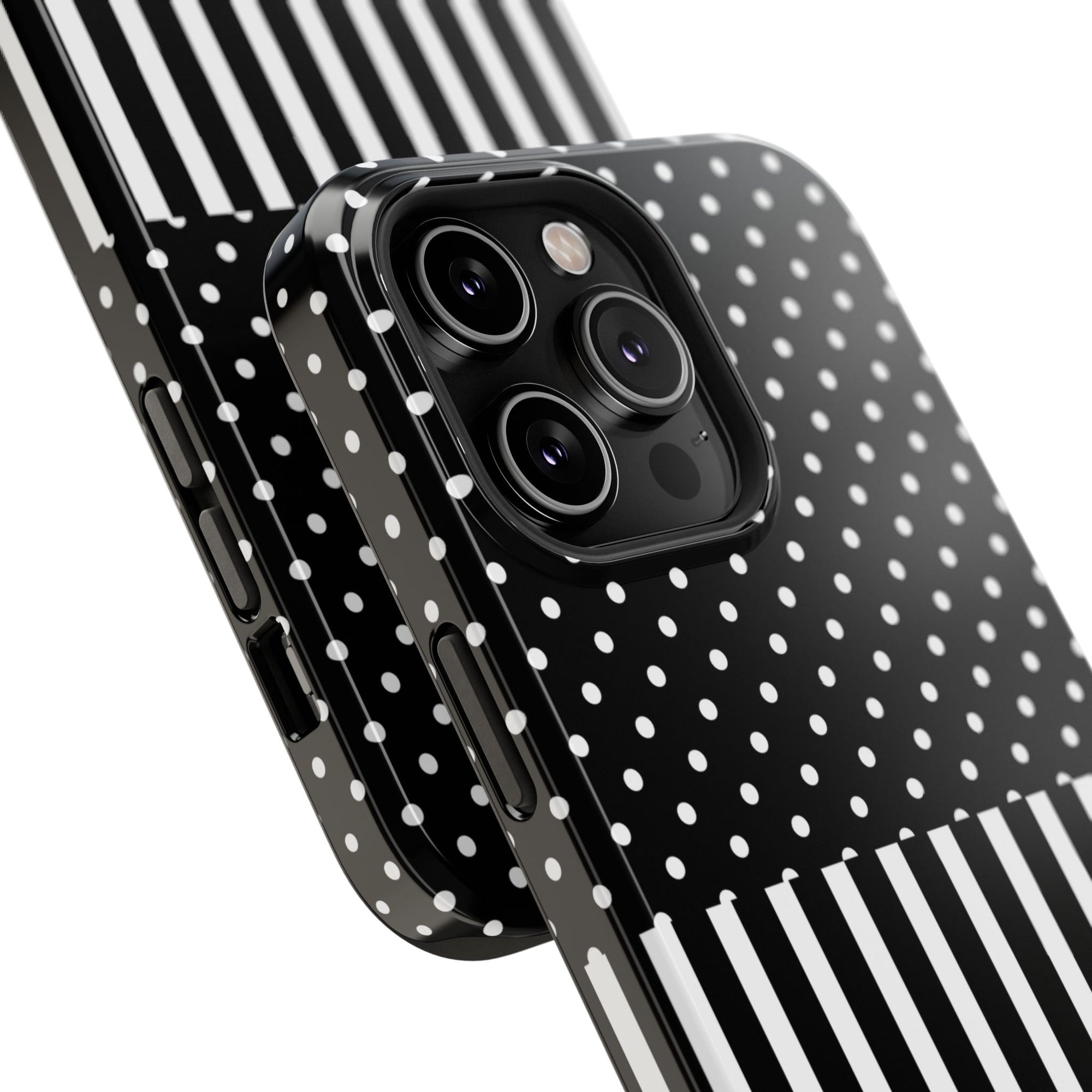 B&W Polka Dots x Stripes Phone Case