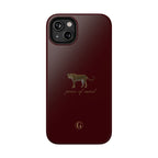 Burgundy 'Peace of Mind' Panther Phone Case