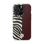 Zebra Print x Burgundy Phone Case