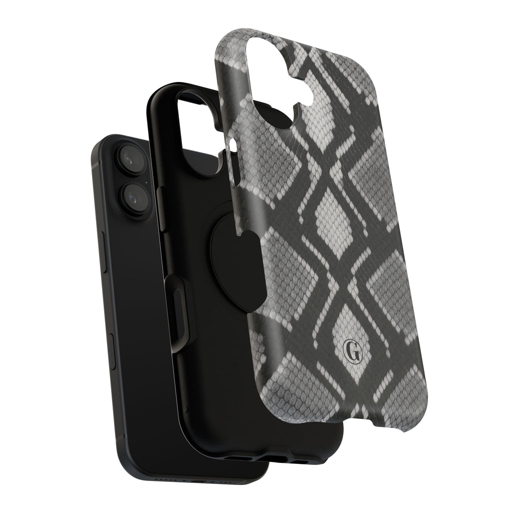 Grey Snakeskin Print Phone Case