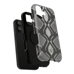 Grey Snakeskin Print Phone Case