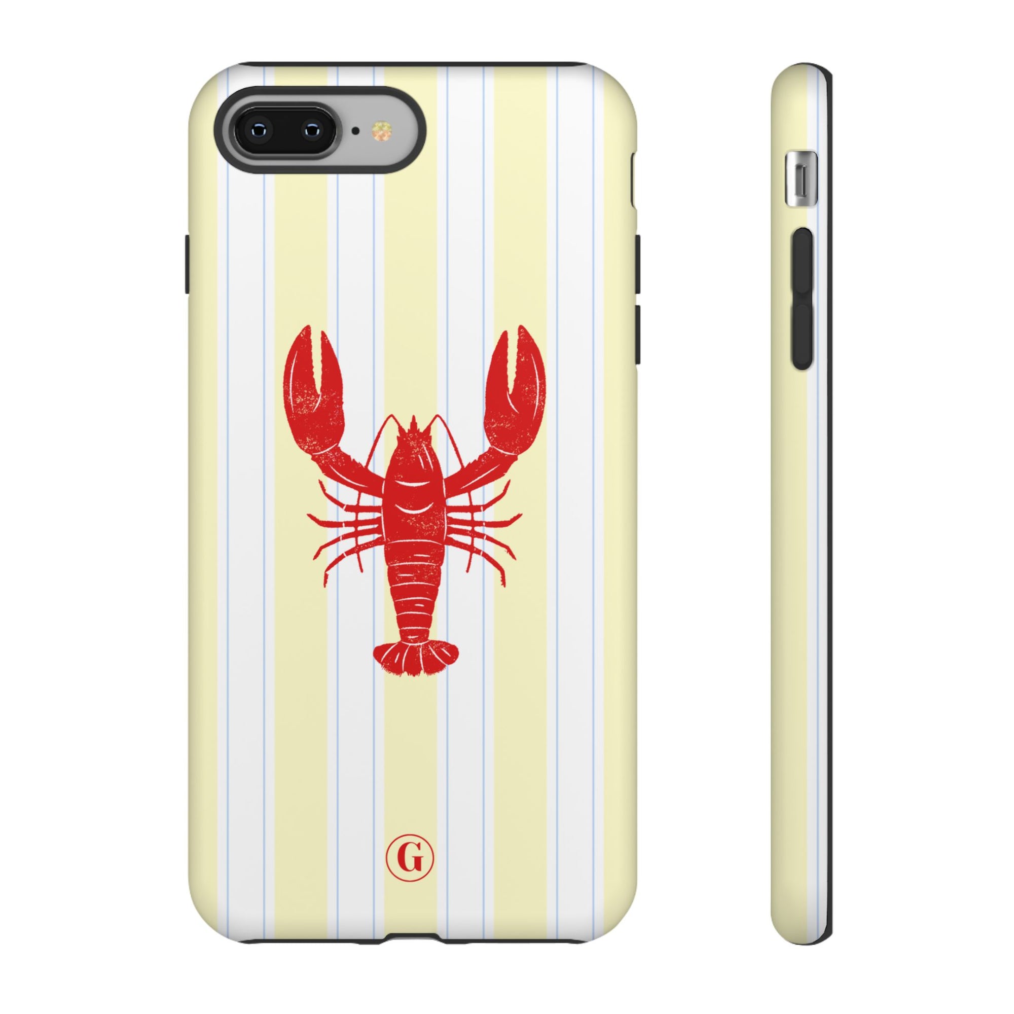 Yellow Stripes & Crawfish Phone Case