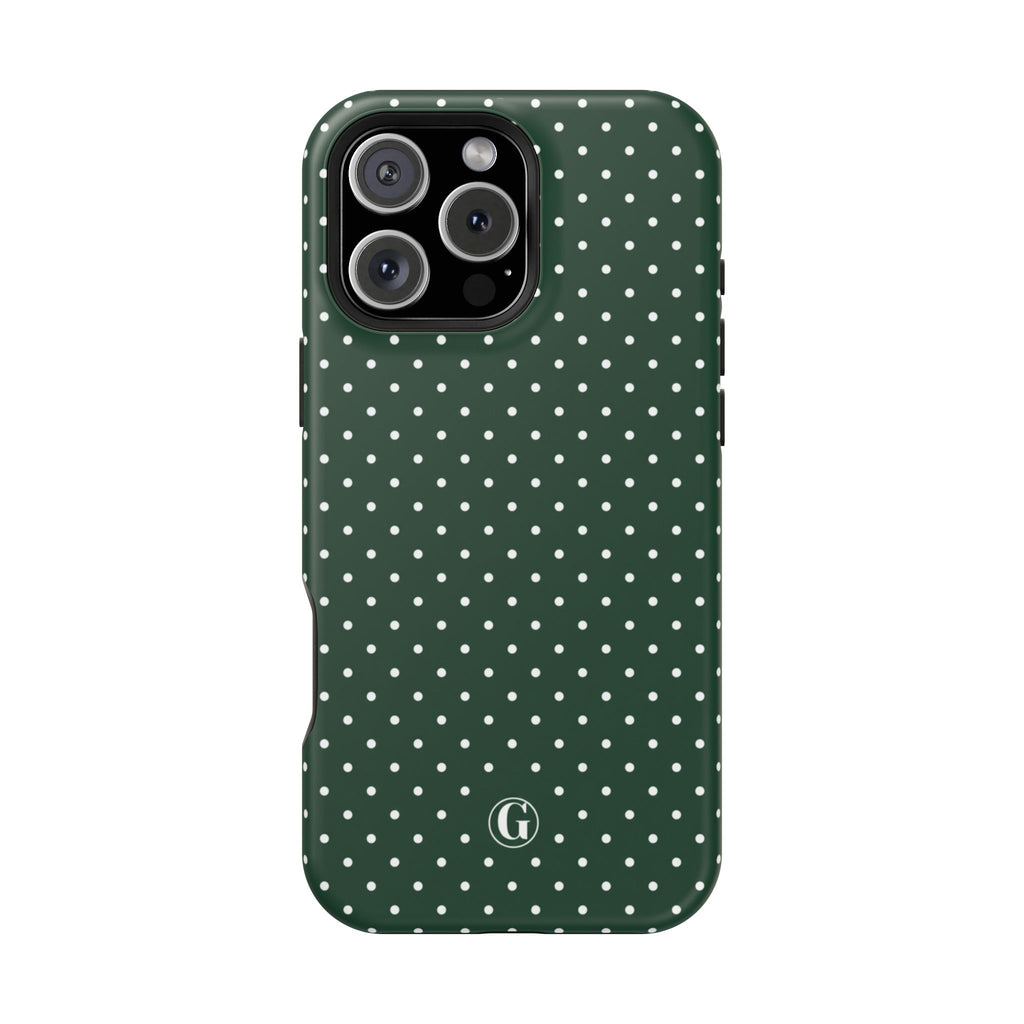 Emerald Green Polka Dots Phone Case