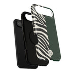 Zebra Print x Emerald Green Phone Case