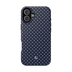 Navy Blue Polka Dots Phone Case