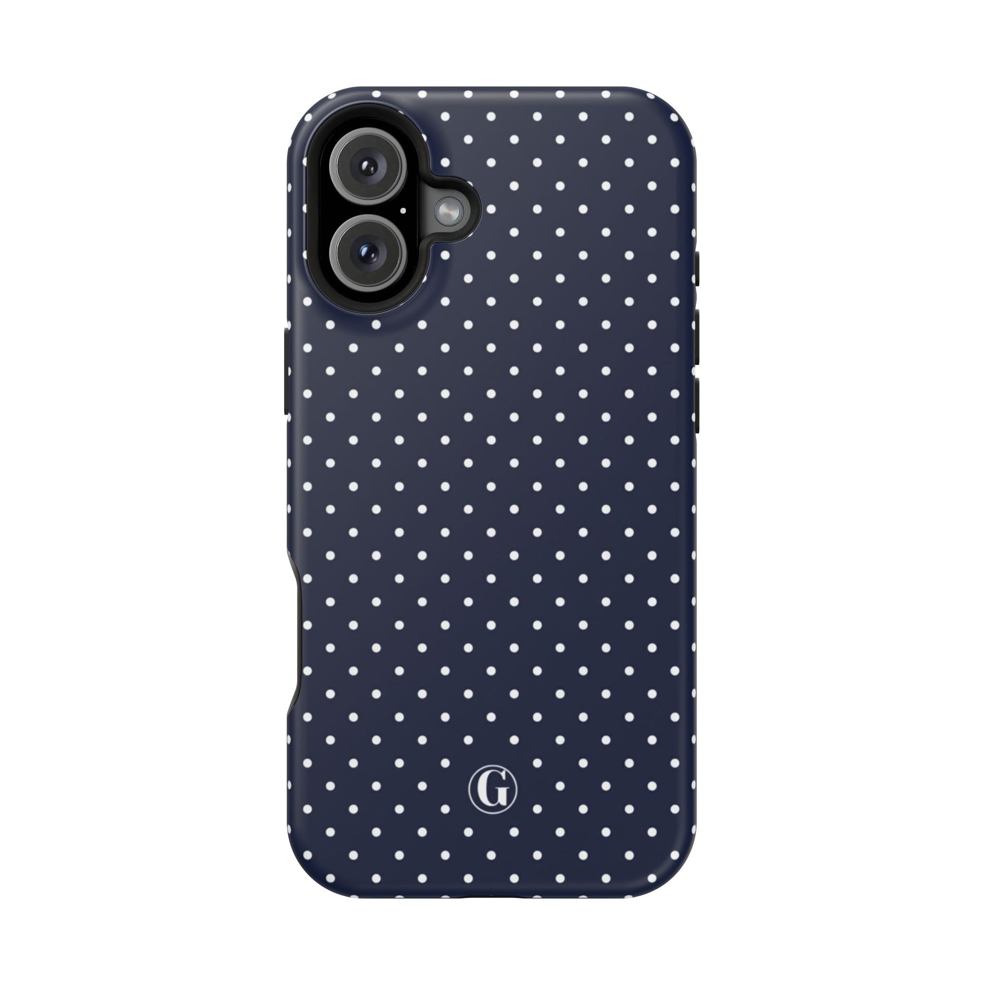 Navy Blue Polka Dots Phone Case