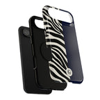Zebra Print x Navy Blue Phone Case