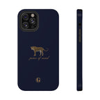 Navy Blue 'Peace of Mind' Panther Phone Case