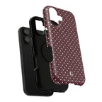 Burgundy Polka Dots Phone Case