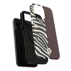Zebra Print x Burgundy Phone Case