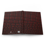 Hardcover Journal — Burgundy Crocodile Print