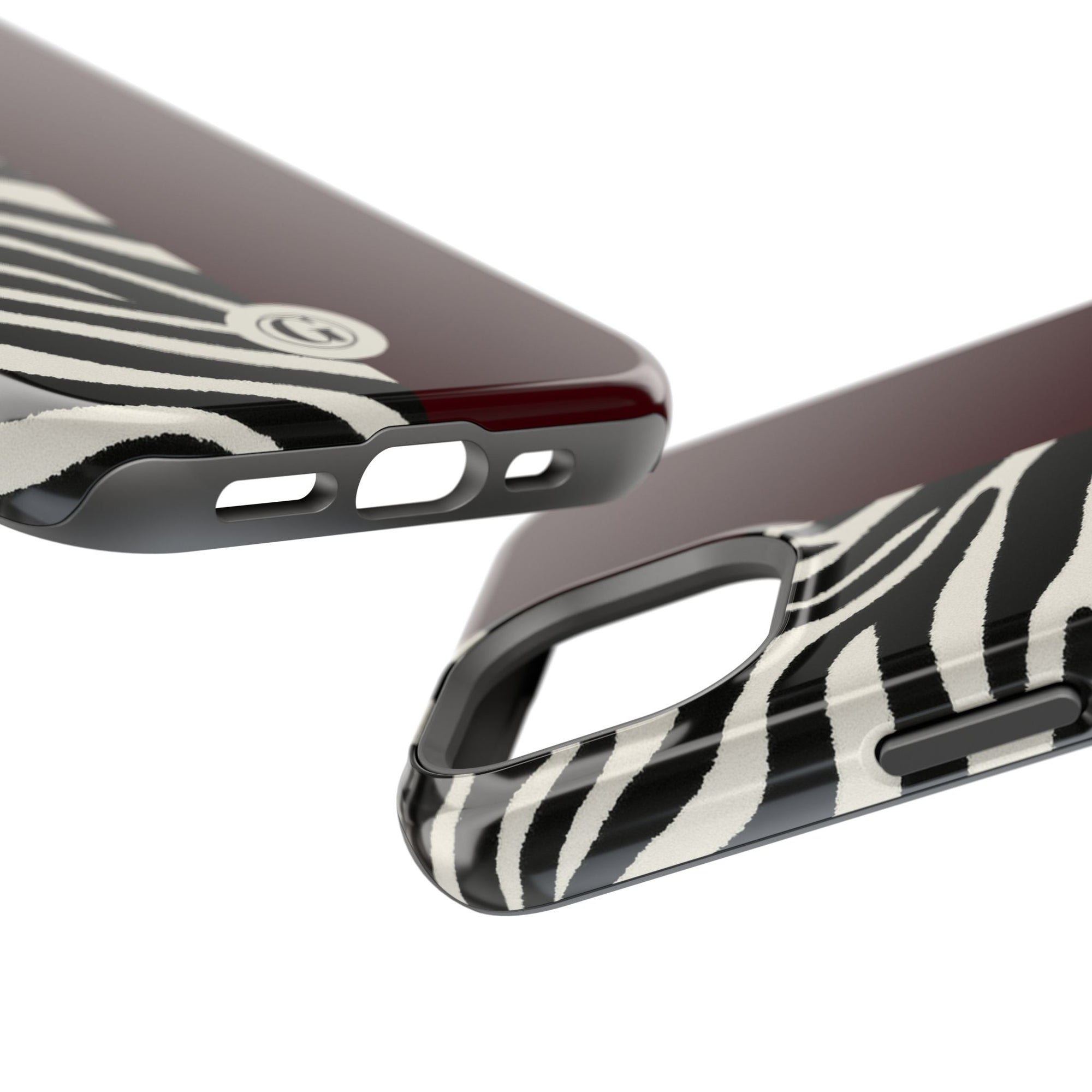 Zebra Print x Burgundy Phone Case