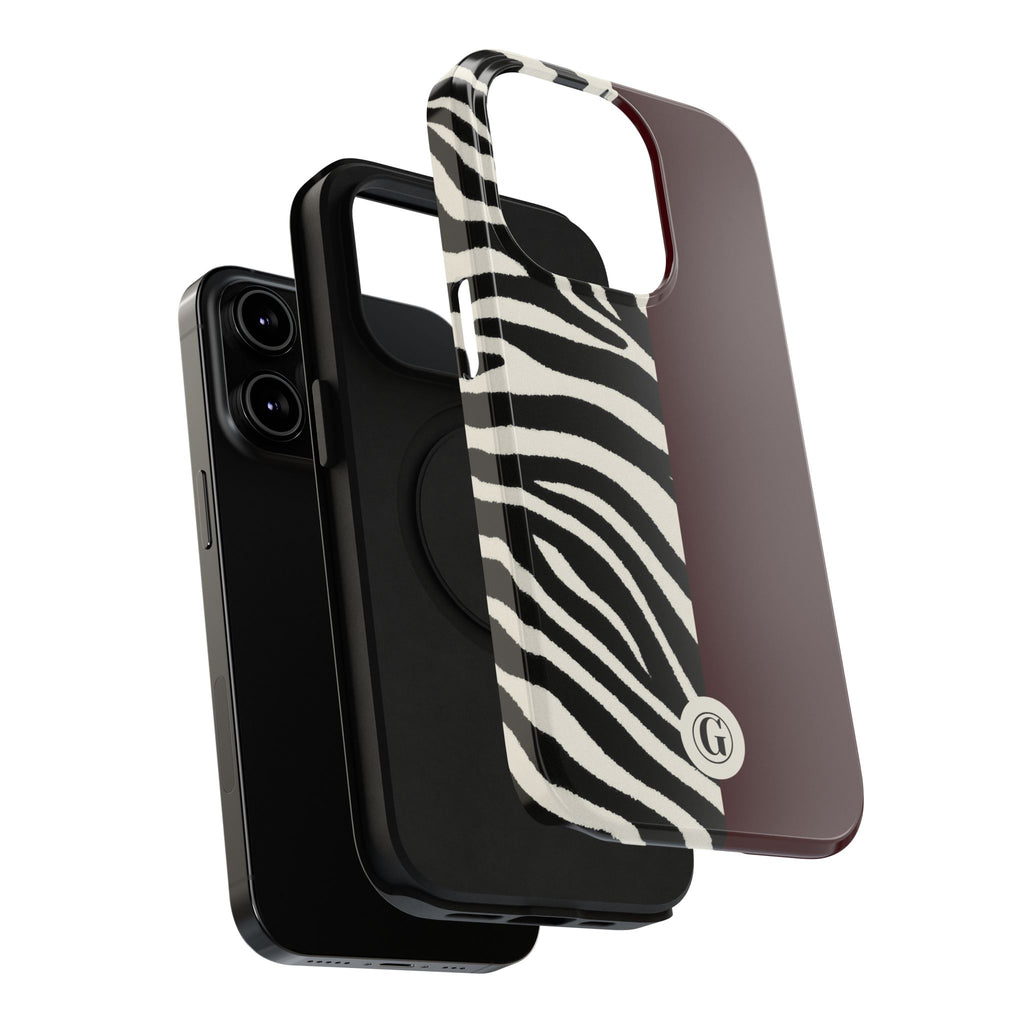 Zebra Print x Burgundy Phone Case