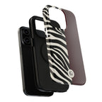 Zebra Print x Burgundy Phone Case