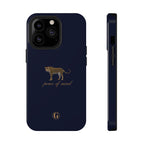 Navy Blue 'Peace of Mind' Panther Phone Case