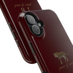 Burgundy 'Peace of Mind' Panther Phone Case