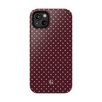Burgundy Polka Dots Phone Case