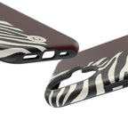 Zebra Print x Burgundy Phone Case
