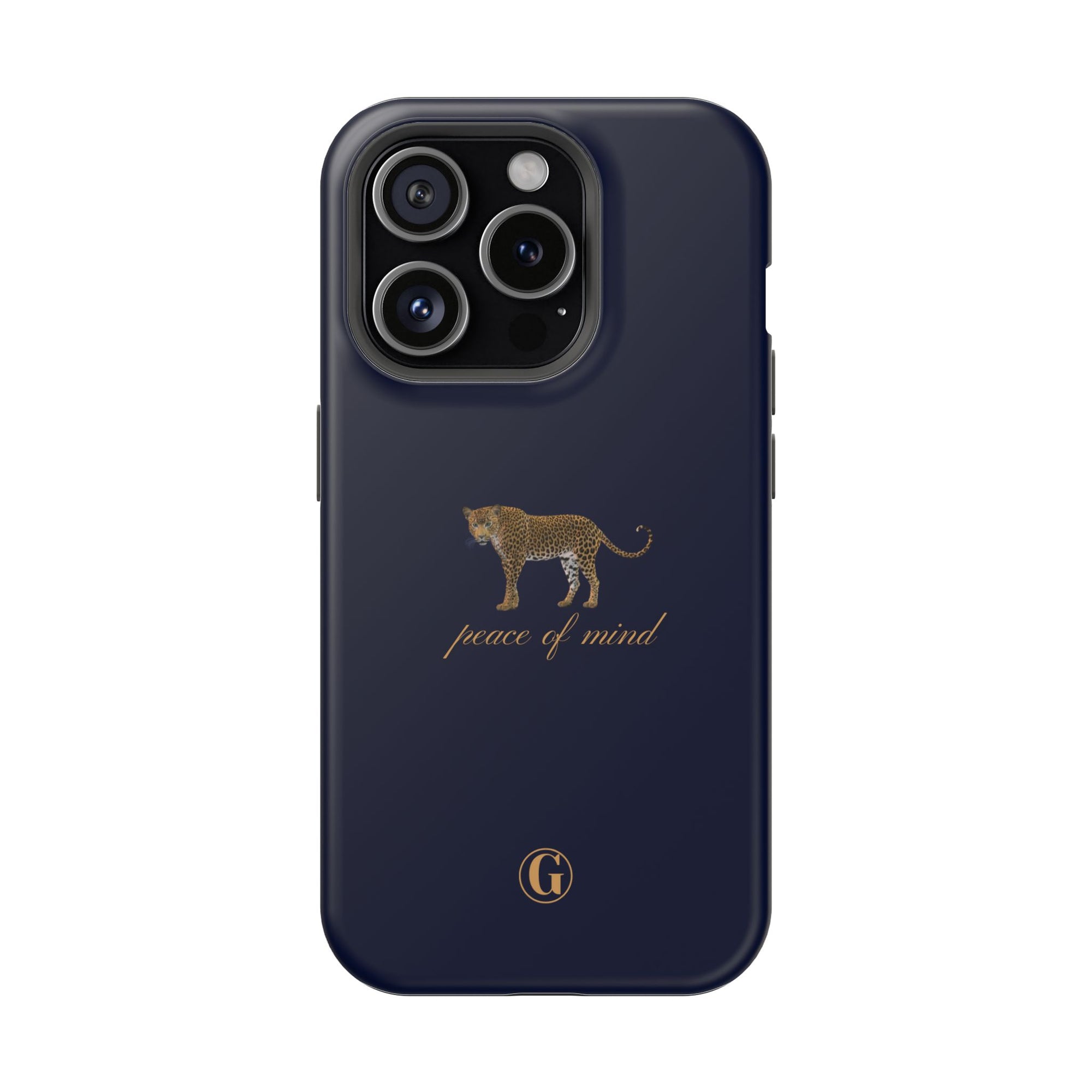 Navy Blue 'Peace of Mind' Panther Phone Case
