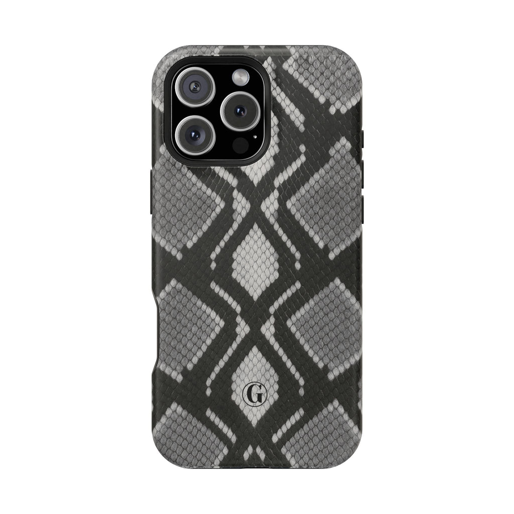 Grey Snakeskin Print Phone Case