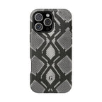 Grey Snakeskin Print Phone Case