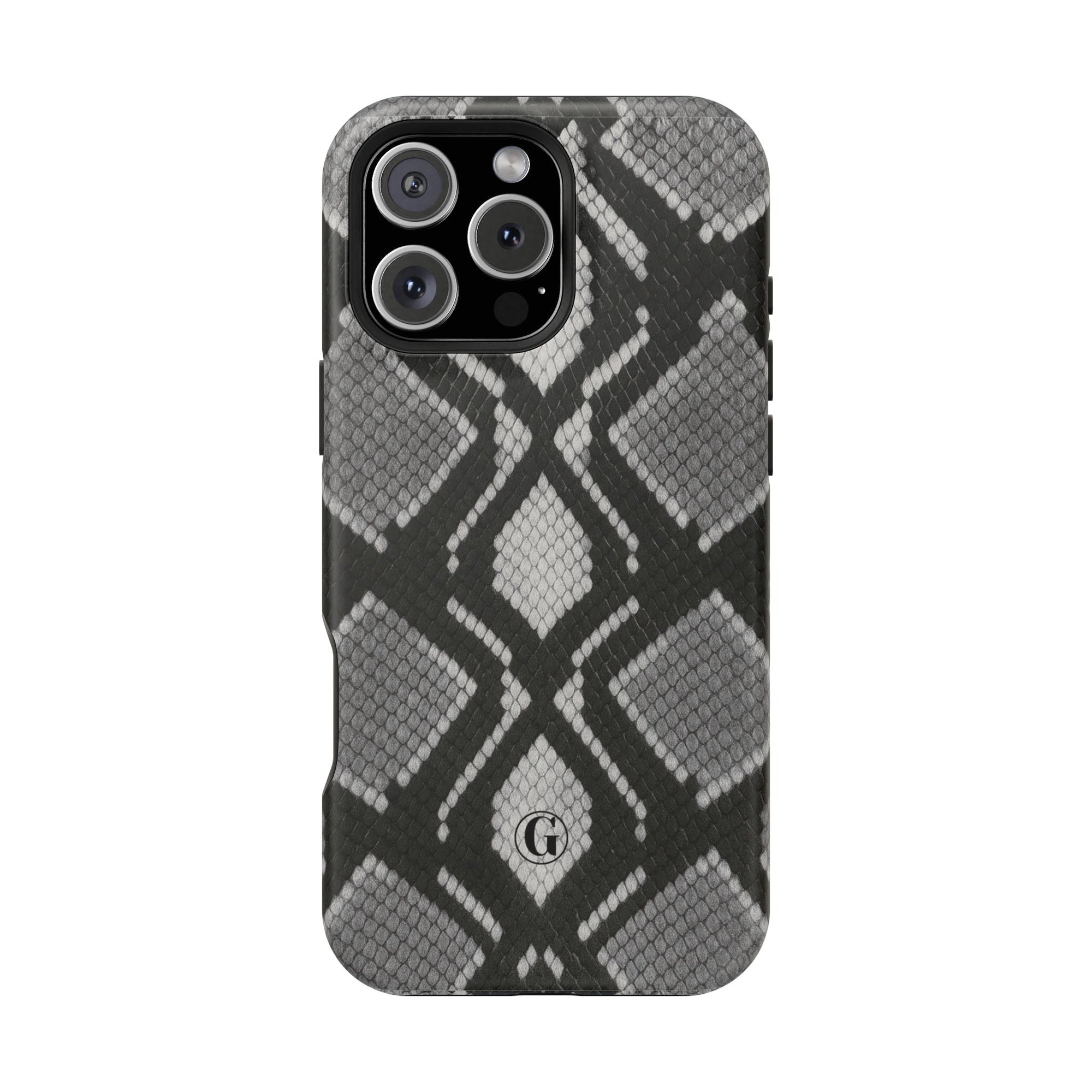 Grey Snakeskin Print Phone Case